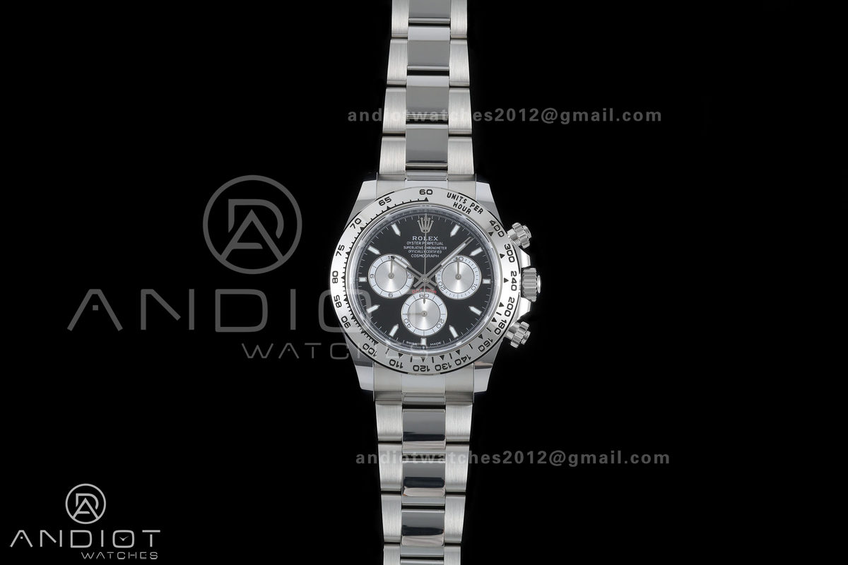 Daytona 126509 BTF 1:1 Best Edition Black/Silver Stick Dial on SS Braclet DD4131 (Weighted)